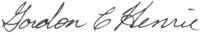 Gordon C. Henrie signature